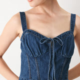 BLUE CRUSH DENIM MIDI DRESS