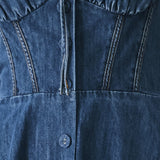 BLUE CRUSH DENIM MIDI DRESS