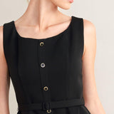 PARIS AFTER DARK WOVEN MIDI DRESS