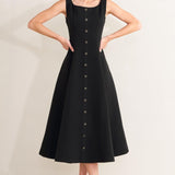PARIS AFTER DARK WOVEN MIDI DRESS