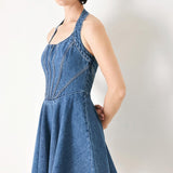 VINTAGE SHAPE DENIM MINI DRESS
