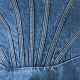 VINTAGE SHAPE DENIM MINI DRESS