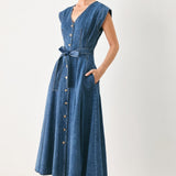 DAYDREAM DENIM MIDI DRESS