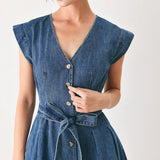 DAYDREAM DENIM MIDI DRESS