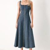 SHAPE OF BLUE DENIM MIDI DRESS