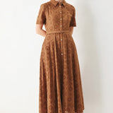 TIMELESS LOVE WOVEN EYELET MIDI DRESS