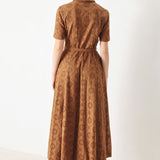 TIMELESS LOVE WOVEN EYELET MIDI DRESS