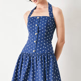 DOTS & DREAMS WOVEN MINI DRESS