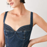 WESTERN CHARM DENIM MIDI DRESS