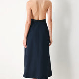 MIDNIGHT FORM WOVEN MIDI DRESS