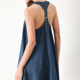 BLUE BREEZE DENIM MINI DRESS