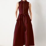 TIMELESS MOOD WOVEN MIDI DRESS
