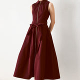 TIMELESS MOOD WOVEN MIDI DRESS