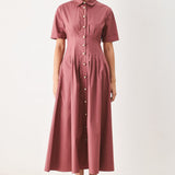 COUNTRYSIDE CHARM WOVEN MIDI DRESS