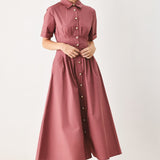 COUNTRYSIDE CHARM WOVEN MIDI DRESS