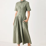 COUNTRYSIDE CHARM WOVEN MIDI DRESS