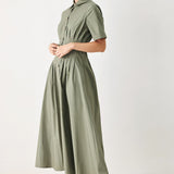 COUNTRYSIDE CHARM WOVEN MIDI DRESS