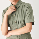 COUNTRYSIDE CHARM WOVEN MIDI DRESS
