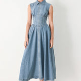 SUNDAY STROLL DENIM MIDI DRESS