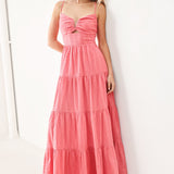 SWEET ESCAPE WOVEN MAXI DRESS