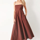 QUIET LUXE WOVEN MIDI DRESS