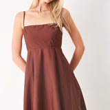 QUIET LUXE WOVEN MIDI DRESS