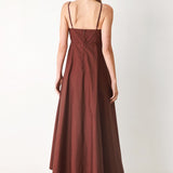 QUIET LUXE WOVEN MIDI DRESS