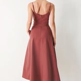 PEARL MOON WOVEN MIDI DRESS
