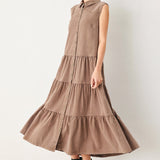 RUSTIC ROMANCE WOVEN MIDI DRESS