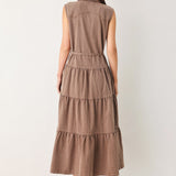 RUSTIC ROMANCE WOVEN MIDI DRESS