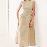 EVENING BLOSSOM ORGANZA MIDI DRESS