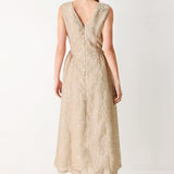 EVENING BLOSSOM ORGANZA MIDI DRESS