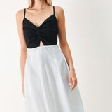 MODERN CONTRAST MIDI DRESS