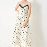 DOTTY SWEETHEART WOVEN MIDI DRESS