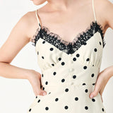 DOTTY SWEETHEART WOVEN MIDI DRESS