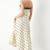 DOTTY SWEETHEART WOVEN MIDI DRESS