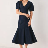 AFTER DARK DENIM MIDI DRESS