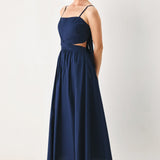 THE RIVIERA NIGHTS WOVEN MIDI DRESS