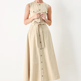 DUNE DAYDREAM WOVEN MIDI DRESS