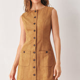 MAPLE FAUX SUEDE MINI DRESS