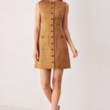 MAPLE FAUX SUEDE MINI DRESS
