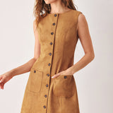 MAPLE FAUX SUEDE MINI DRESS
