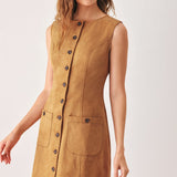 MAPLE FAUX SUEDE MINI DRESS