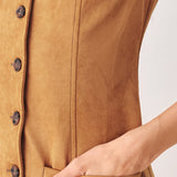 MAPLE FAUX SUEDE MINI DRESS