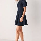SWEET INDIGO DENIM MINI DRESS