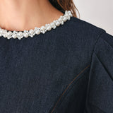SWEET INDIGO DENIM MINI DRESS
