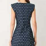 COOL GIRL CHECK JACQUARD DENIM MINI DRESS