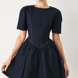 SWEET INDIGO DENIM MINI DRESS