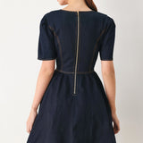 SWEET INDIGO DENIM MINI DRESS