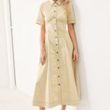 TREND ICON WOVEN MIDI DRESS